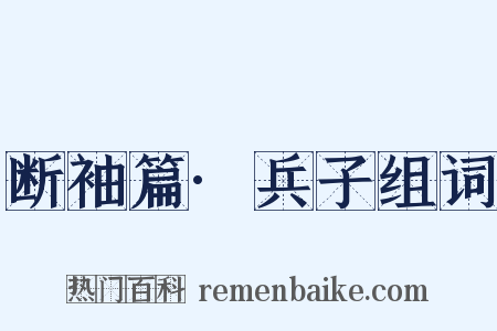 断袖篇·兵子组词是什么意思的图片